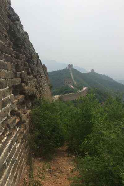 Getting onto the Wall at Jinshanling