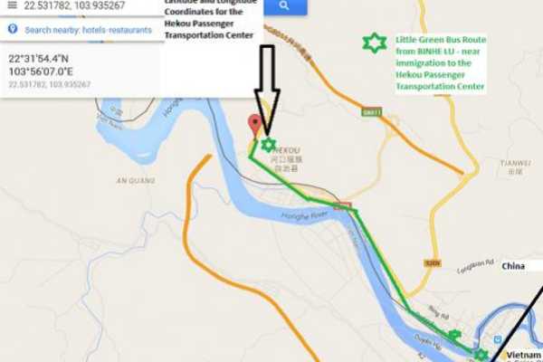 Hekou Bus Station Map