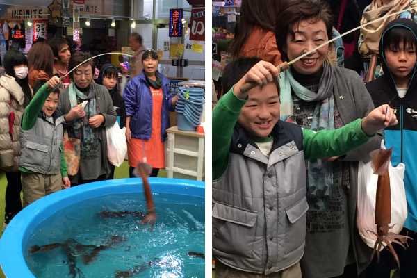Japanese Food – Hokkaido Catching LIve Squid