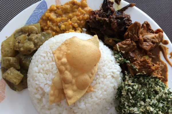 Plate of Sri Lankan Curry
