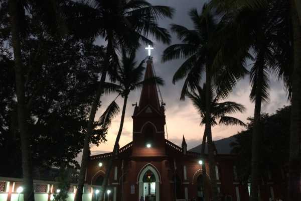 Church in the evening at Tiruvannamalai