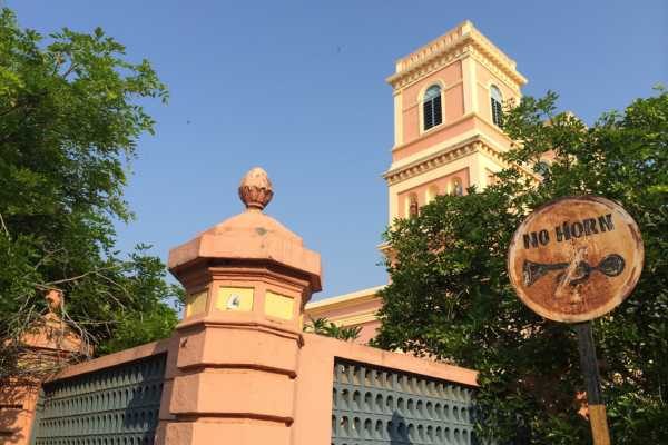 Church tower in Pondicherry