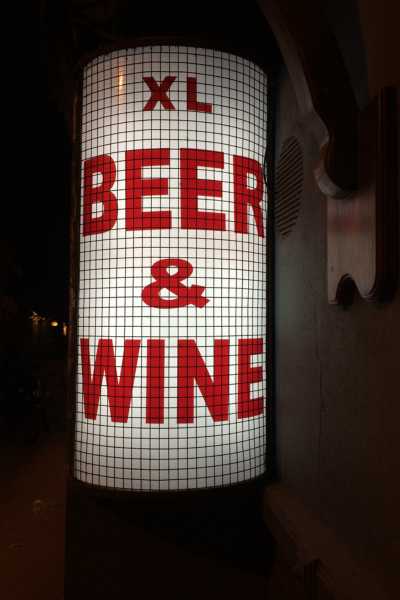 Sign for the XL Bar in Fort Kochi. XL Bar Fort Kochi
