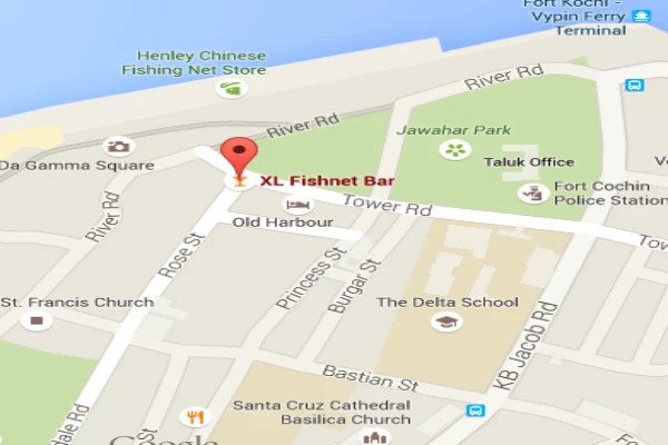 XL bar Fort Kochi Map