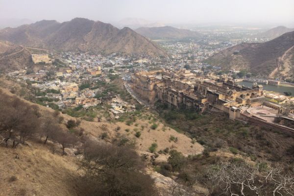 View down to Amber Fort from Jaigarh Fort
