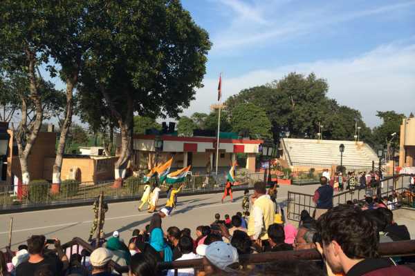 Wagah Border Ceremony Flag Waving