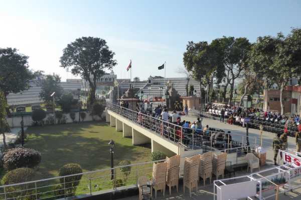 Wagah Border Ceremony looking towards Pakistan