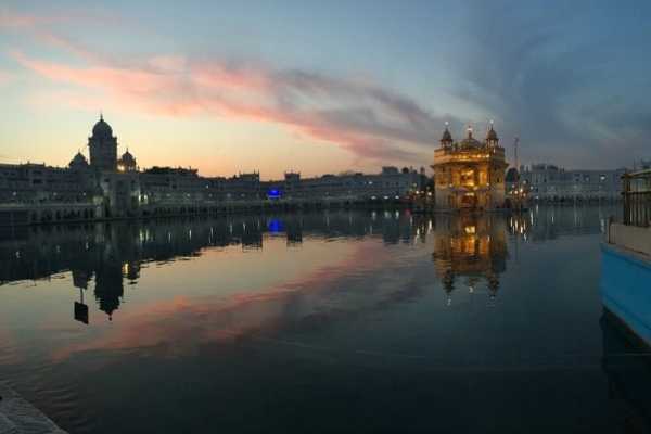 amritsars golden temple at night