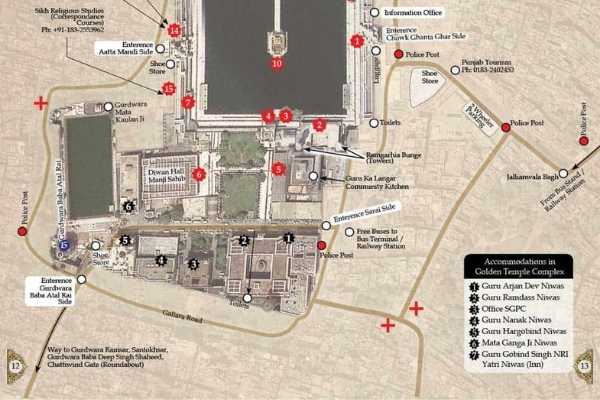 amritsars golden temple map