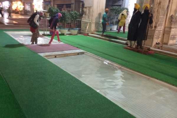 footbath at amritsars golden temple