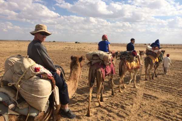 Camel Train in the Thar Desert