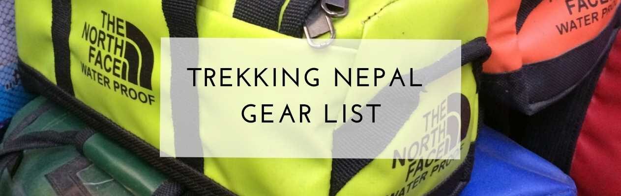 Nepal trek gear list