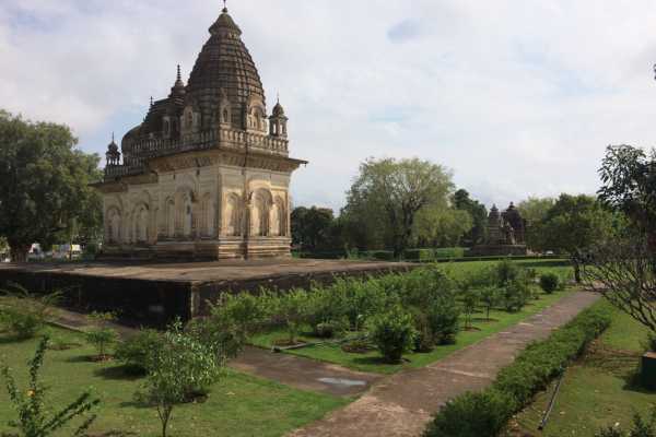 Well tended gardens at Khajuraho