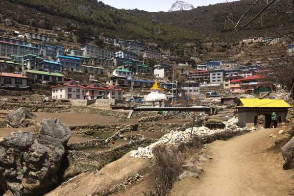 Arriving in Namche Bazaar