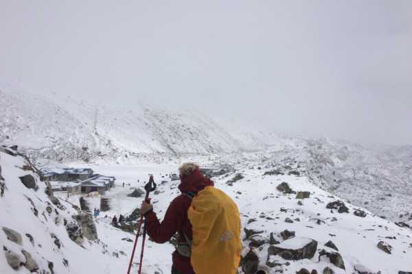 Arriving into Gorakshep