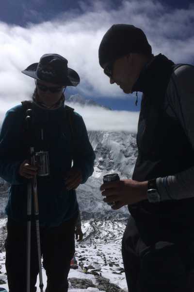 Beers at the top of Kalapathar
