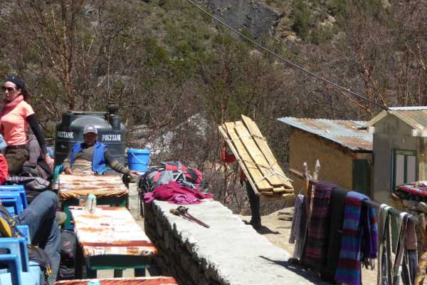 Cafes along the trail from Namche to Phortse Tenga