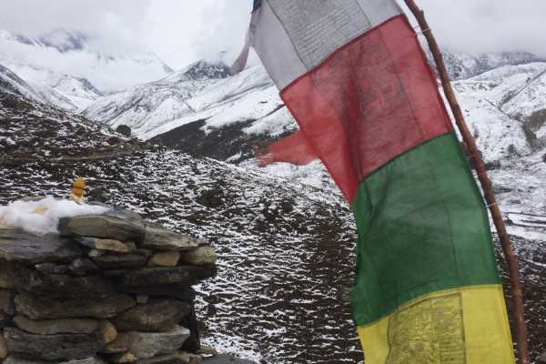 Prayer Flags Phortse Tenga to Dingboche
