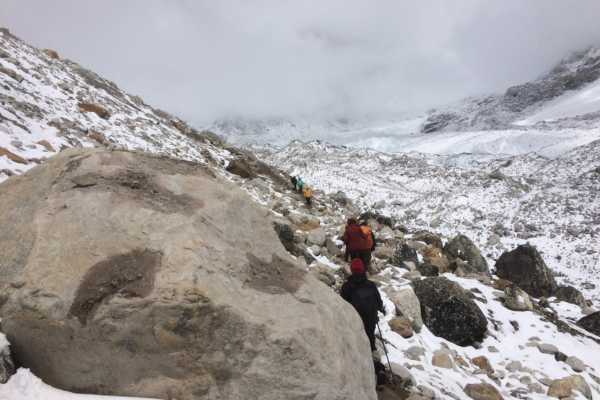 The Trail Gorakshep to Everest Base Camp
