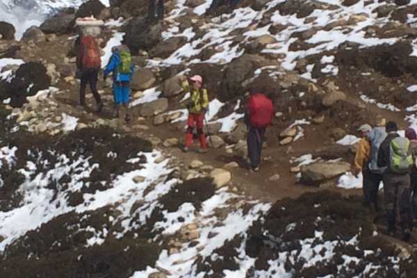 Traffic Jams Dingboche to Lobuche