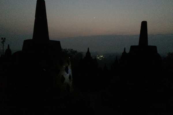 Borobodur before sunrise