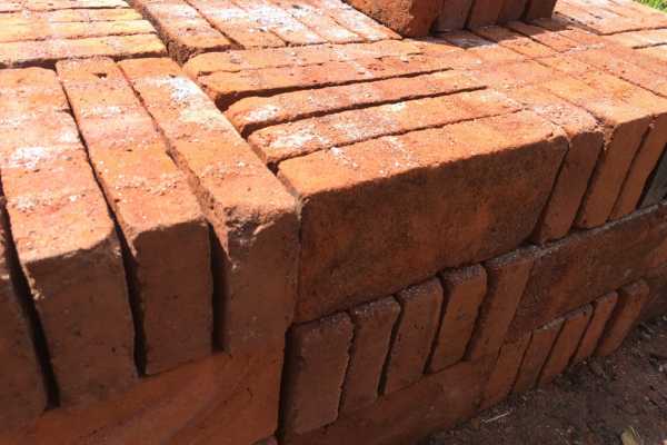 Clay bricks drying in the sun