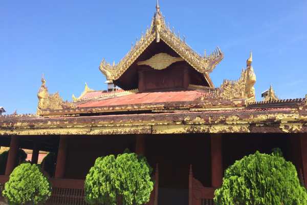 Replica roofs at Mandalay Palace