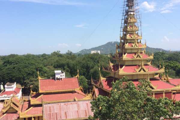 View from watchtower at Mandalay Palace