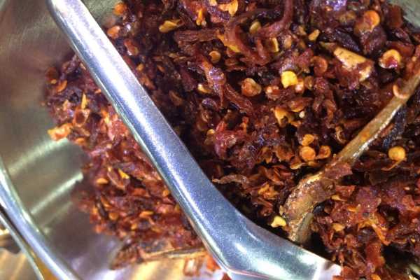 Dried ground chilli side dish in Myanmar