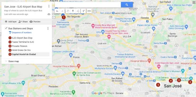 SJO Airport Bus and SJO bus