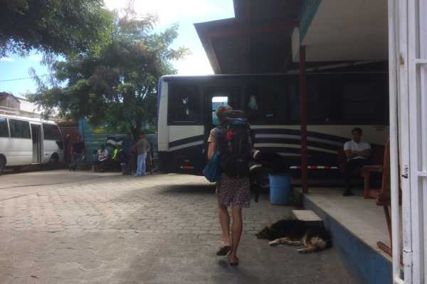 Bus Station in Granada heading to Leon Nicaragua