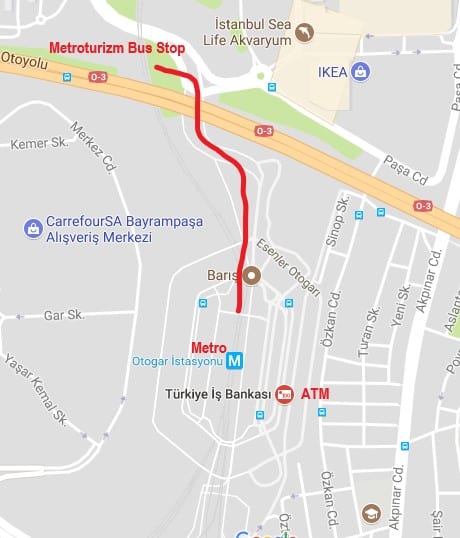 Esenler Bus Station With Directions