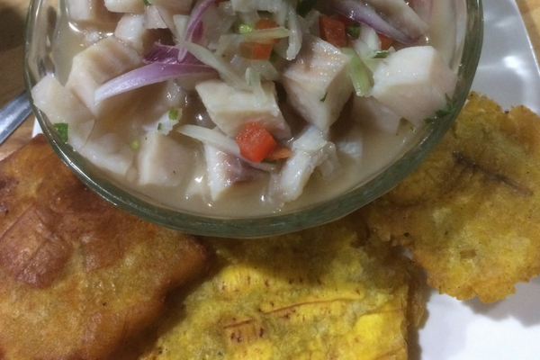 Ceviche and Patacones