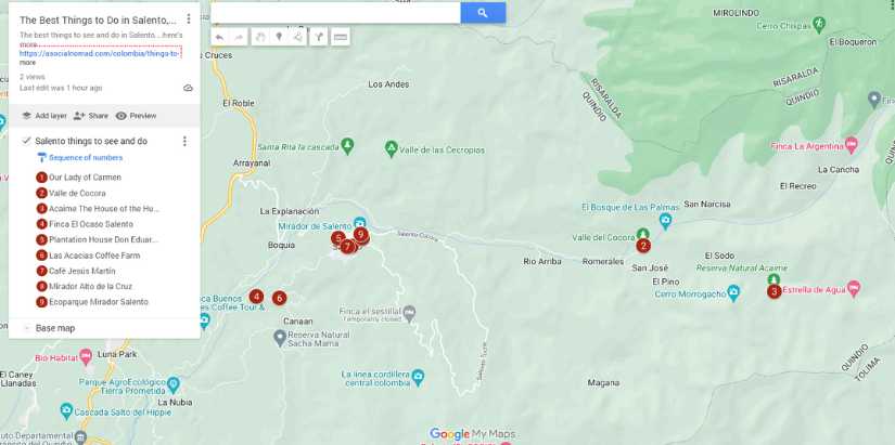 Map of The Best Things to Do In Salento