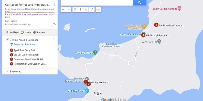 carriacou ferry ports