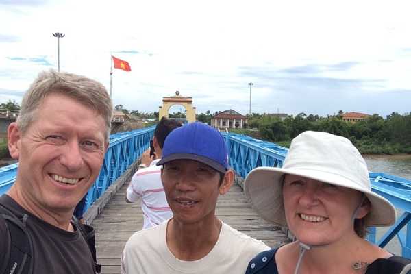 Mr hoa on the bridge