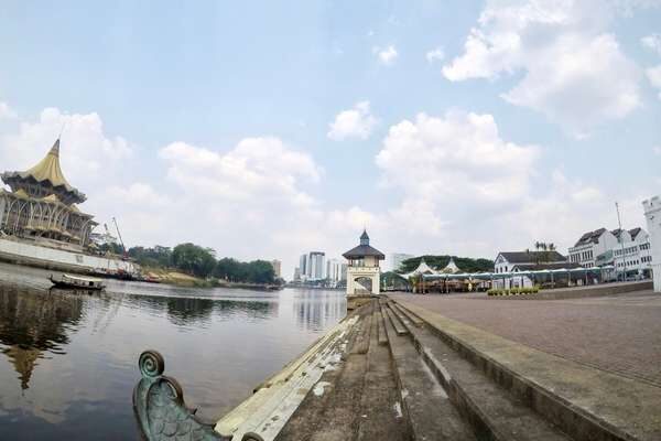 things to do in kuching walk along the waterfront