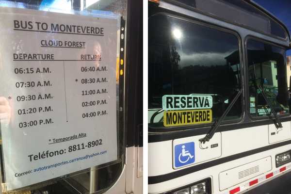 Bus to Monteverde cloude forest