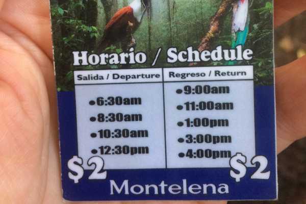 bus to santa elena forest reserve