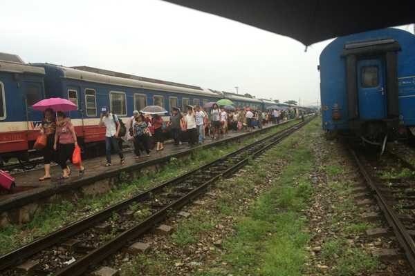 Arriving in Lao Cai from Hanoi by Train