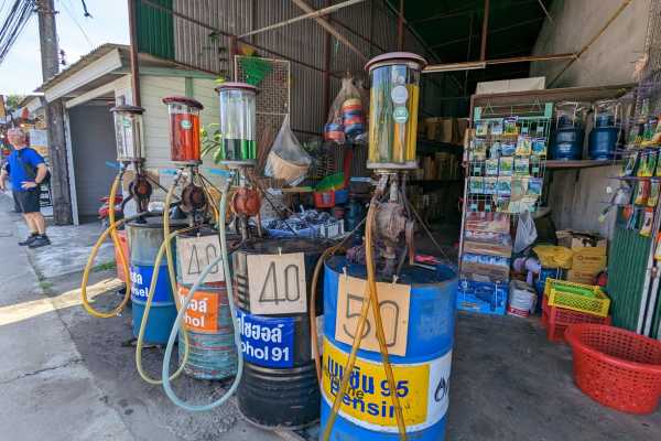 Buying Gas for motorbikes on Koh Yao Noi