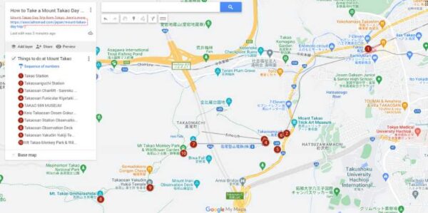 How to Take a Mount Takao Day Trip from Tokyo map