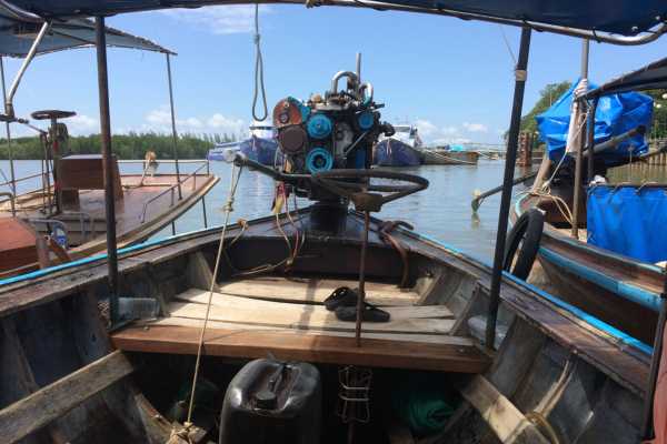 Inside Long Tail Boat in Thailand