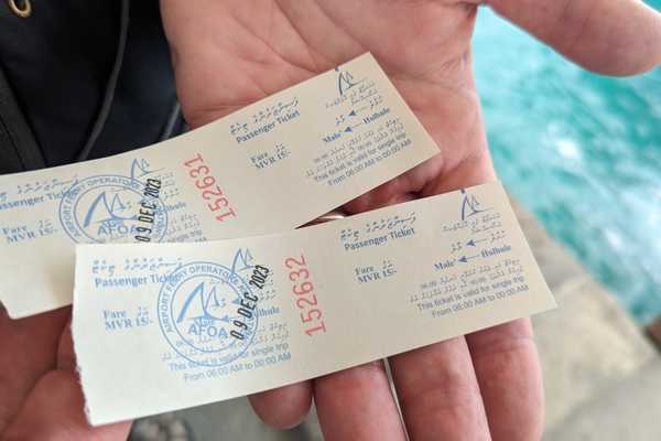 Male Airport Ferry Tickets