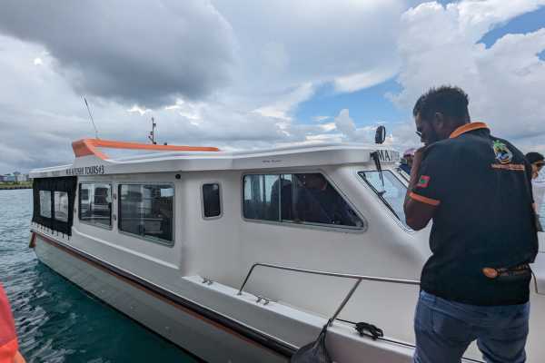 Speedboat in the Maldives