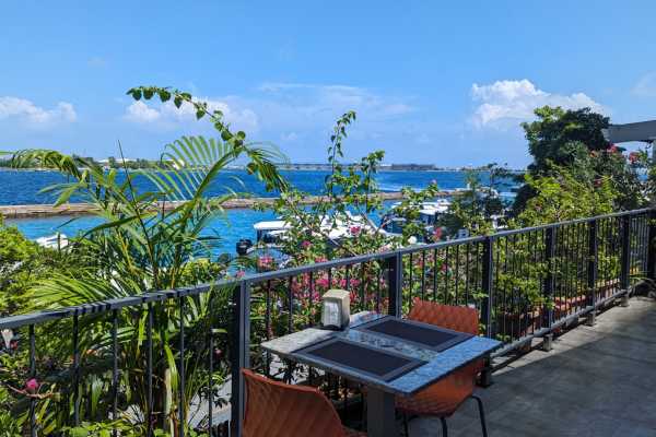 View from City Garden Restaurant Male Maldives