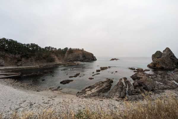 Views of the Sea of Japan from the Resort Shirakami Train