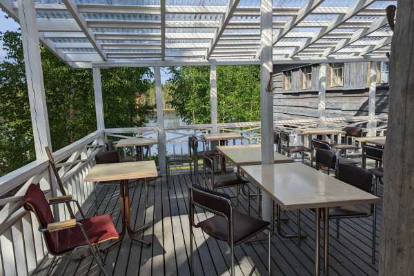 Deck at the Brown Bear Center Main Lodge