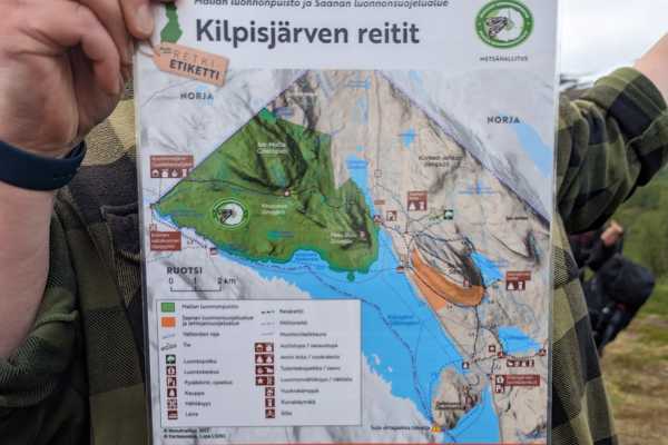Map of Hike to Three Country Cairn