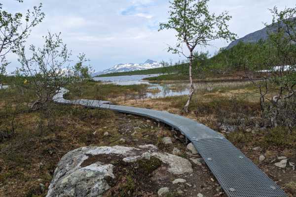 Metal Boardwalk out to the Cairn